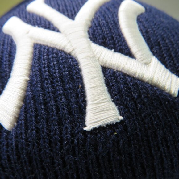 NY black knit hat winter hat EMBROIDERED - Picture 3 of 5
